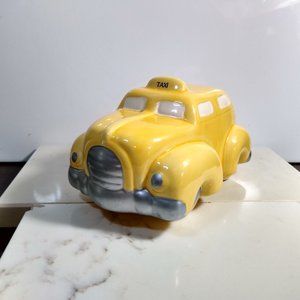 Ceramic Taxi Cab Coin Bank